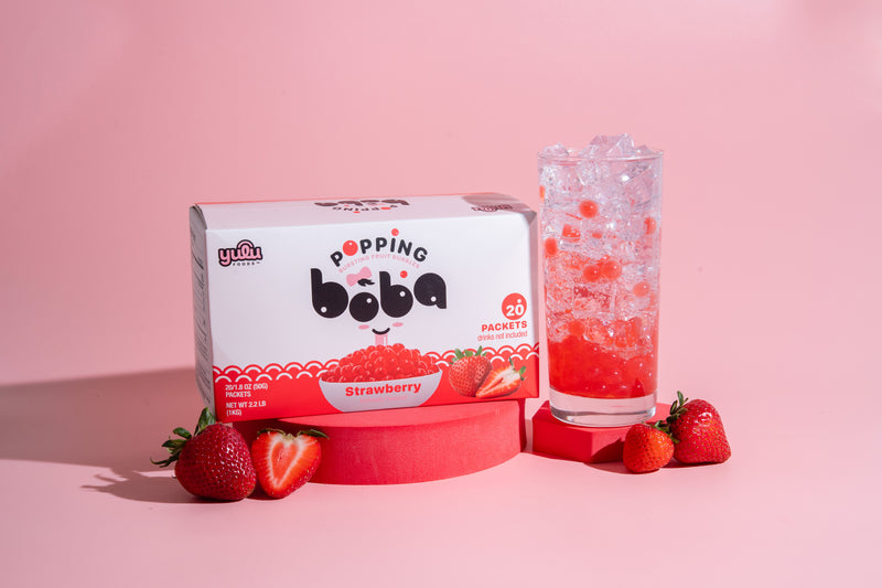 Strawberry Popping Boba 20 Serving