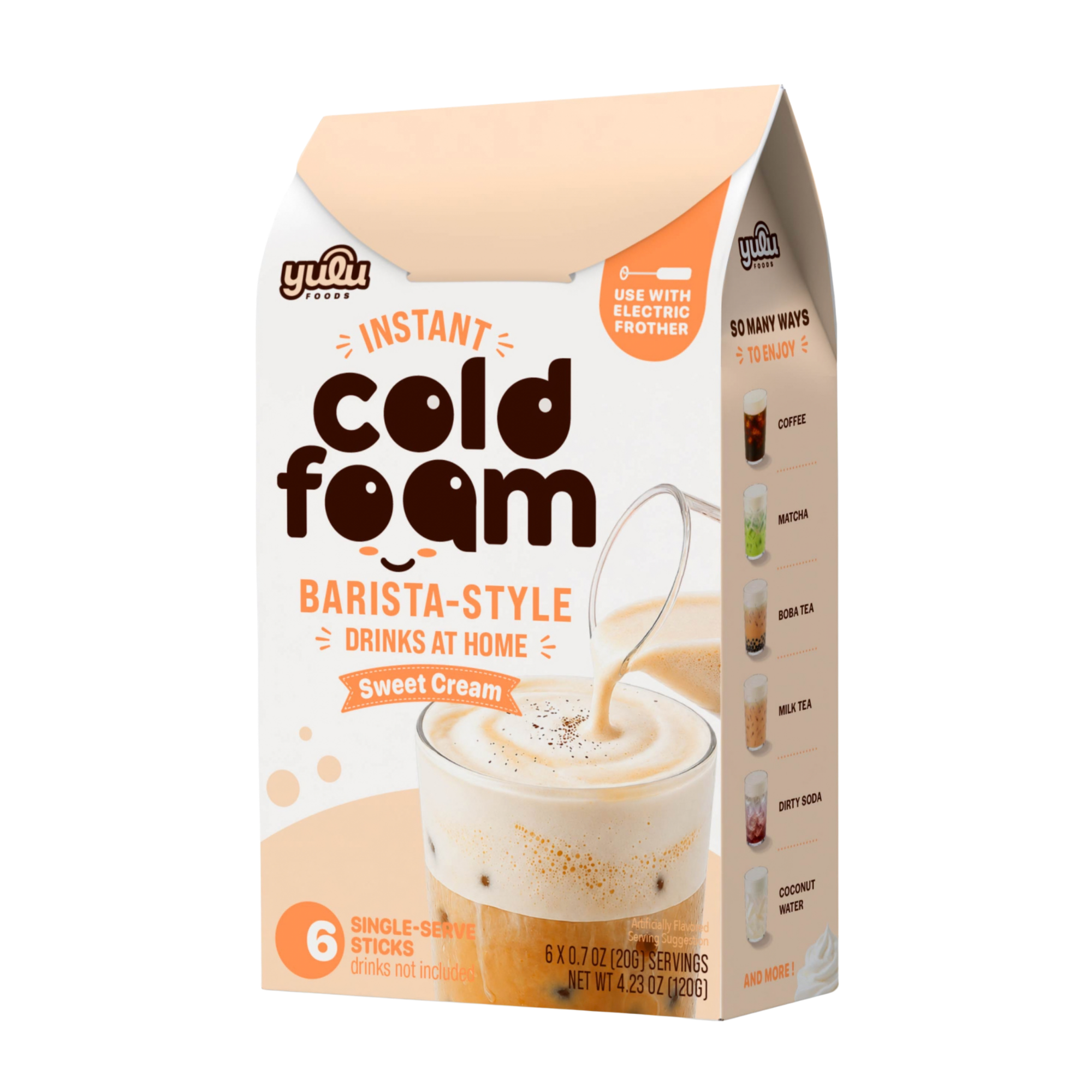 Instant Cold Foam Sticks 6 Count - Sweet Cream