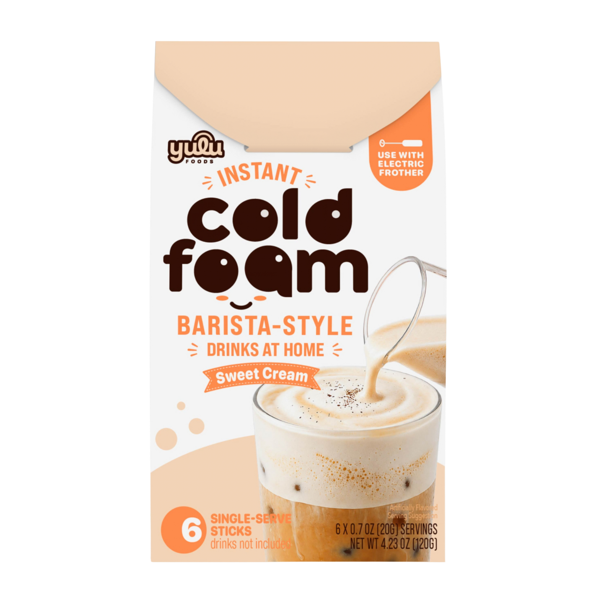 Instant Cold Foam Sticks 6 Count - Sweet Cream