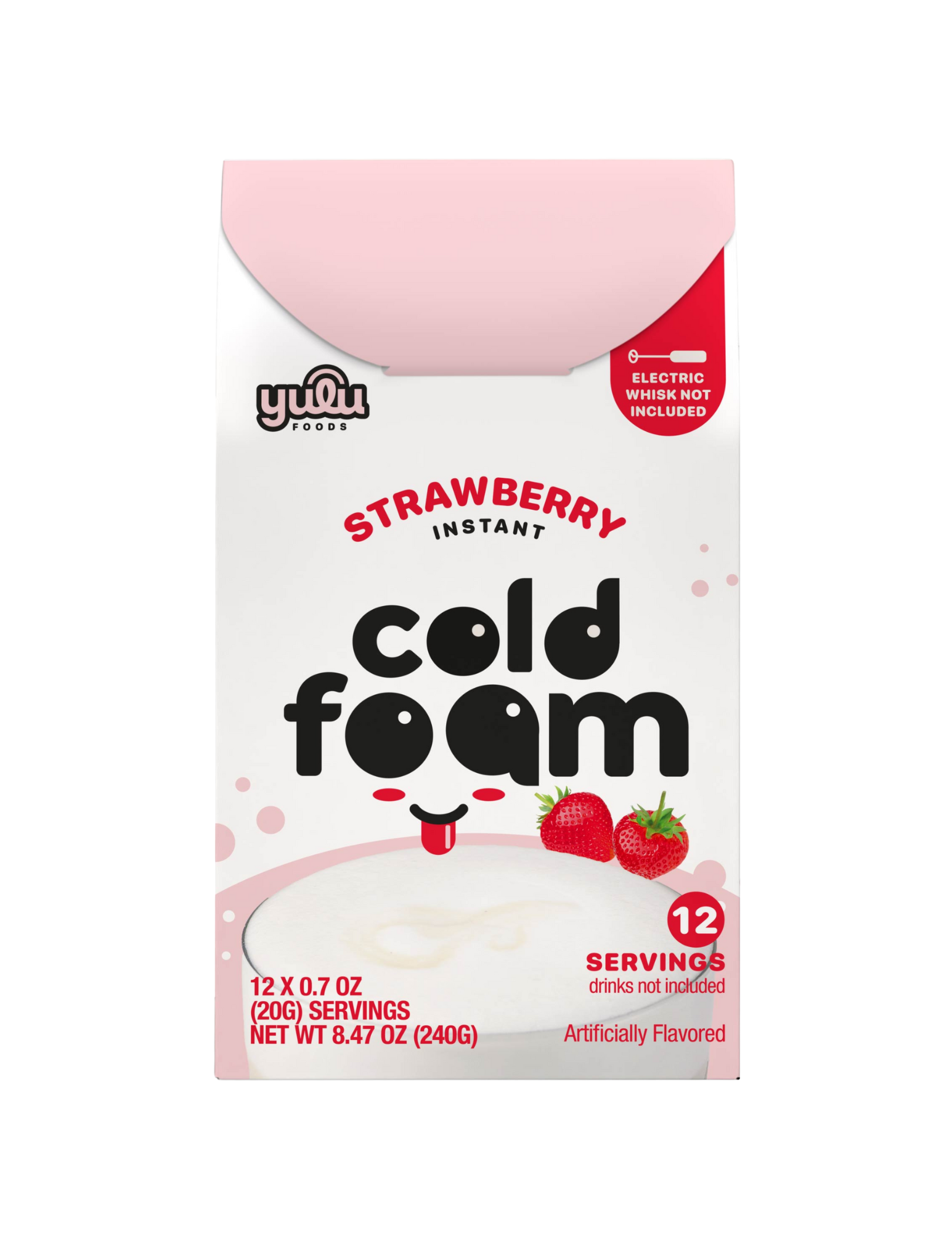 Yulu - Instant Cold Foam Sticks 12ct - Strawberry