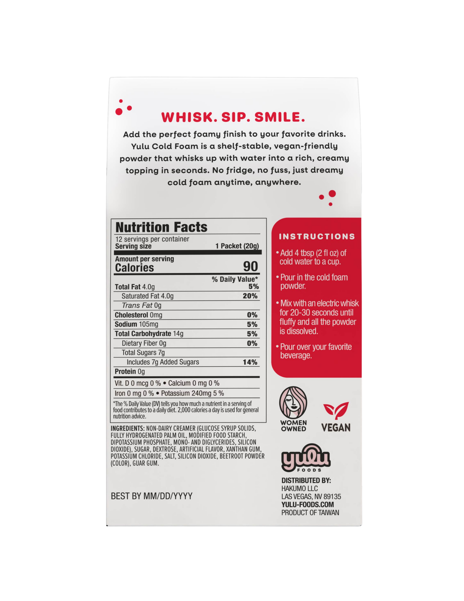Yulu - Instant Cold Foam Sticks 12ct - Strawberry