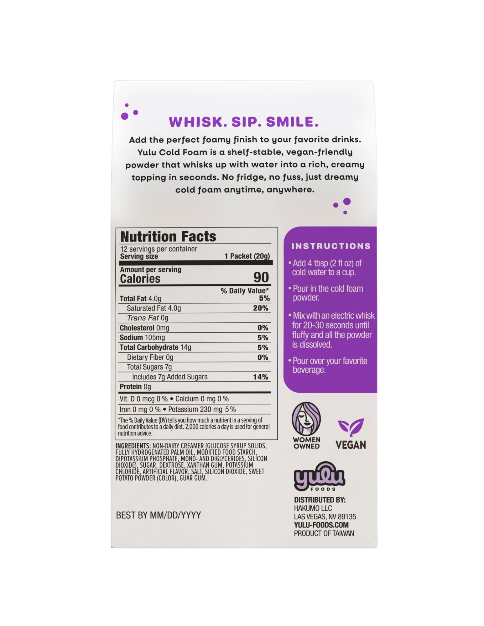 Yulu - Instant Cold Foam Sticks 12ct - Lavender