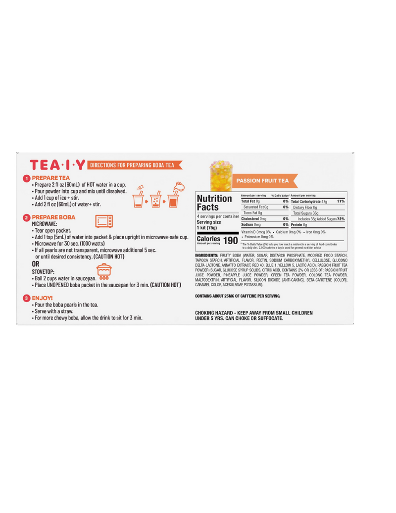 Yulu Foods Instant Bubble Pearl Variety Milk & Fruity Tea Kit with Authentic Brown Sugar and Fruity Tapioca Pearls