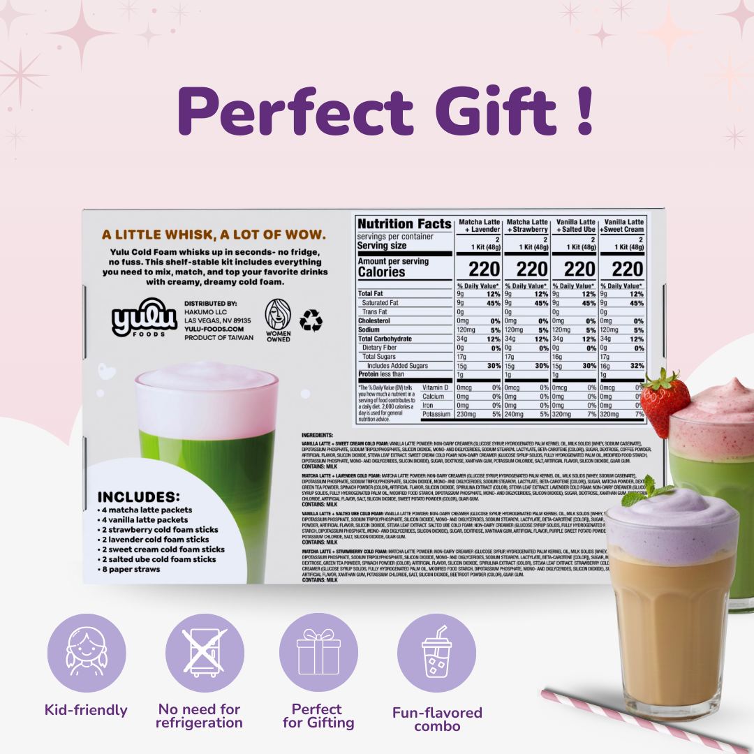 Yulu - Instant Cold Foam Sticks 12ct - Salted Ube