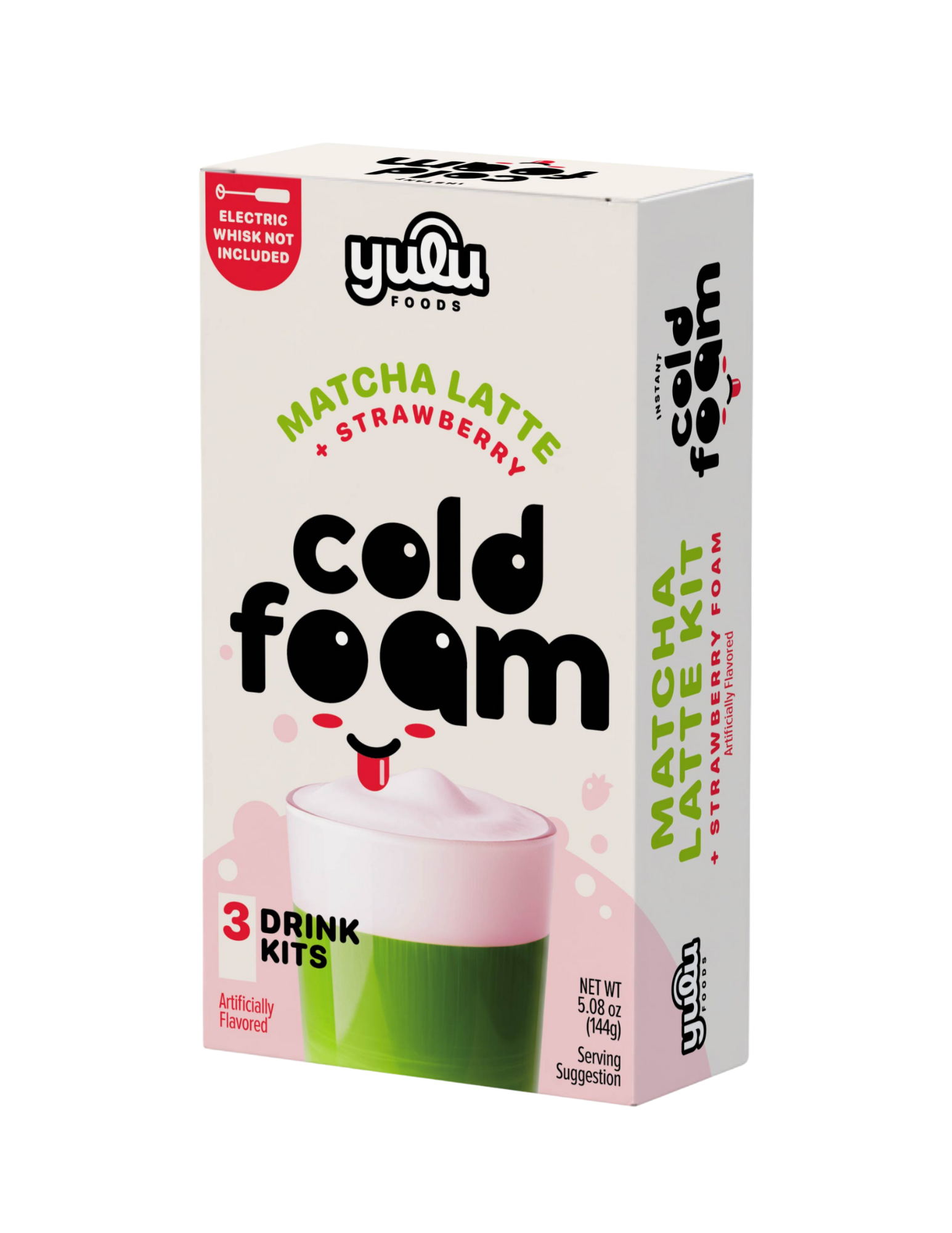 Instant Cold Foam Latte Kit - Matcha Latte w/ Strawberry Cold Foam 3 SETS