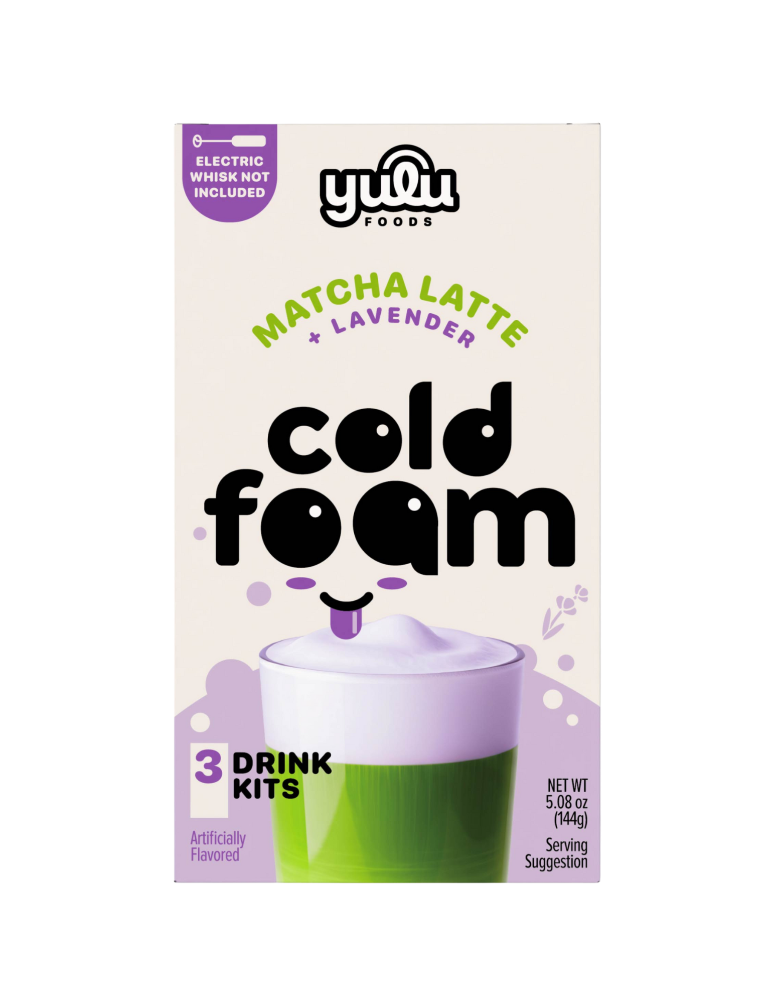 Instant Cold Foam Latte Kit - Matcha Latte w/ Lavender Foam 3 SETS