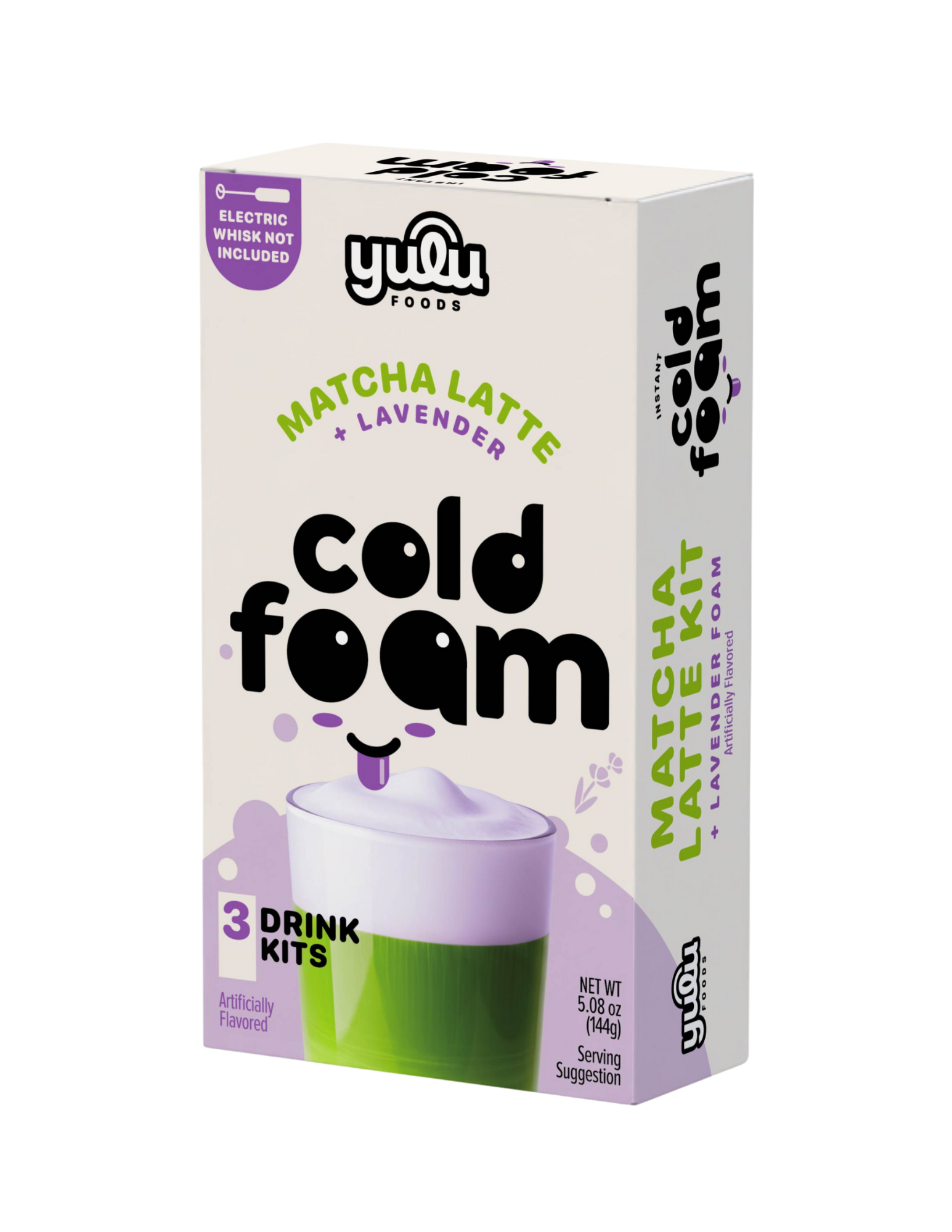 Instant Cold Foam Latte Kit - Matcha Latte w/ Lavender Foam 3 SETS