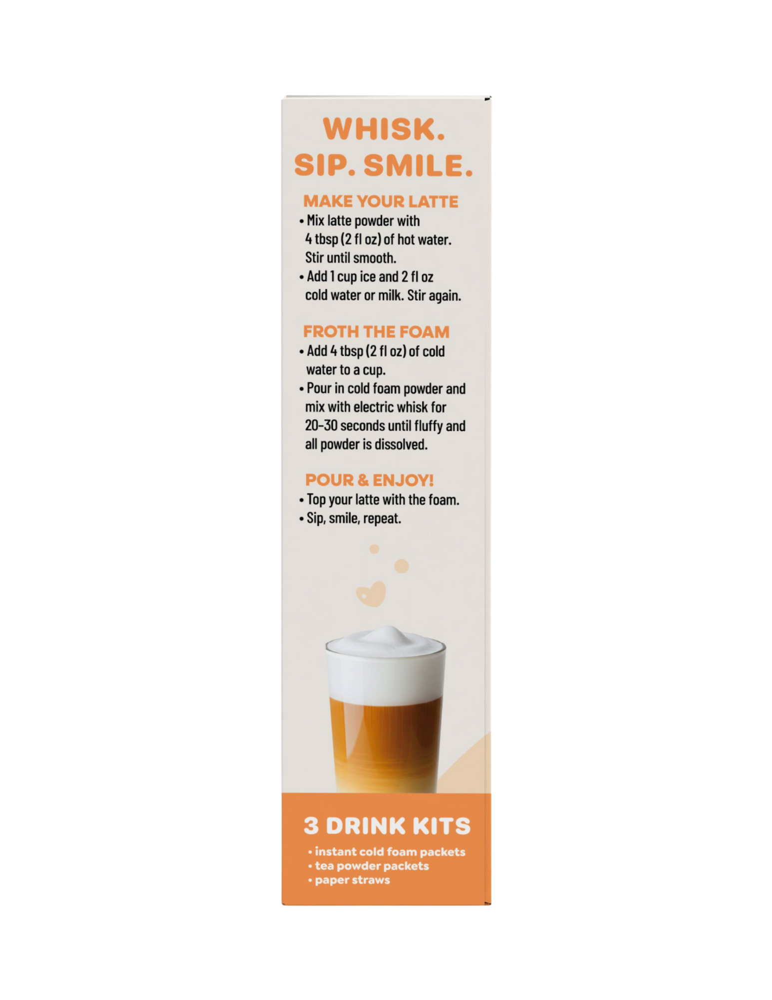 Instant Cold Foam Latte Kit - Vanilla Latte w/ Sweet Cream Cold Foam 3 SETS