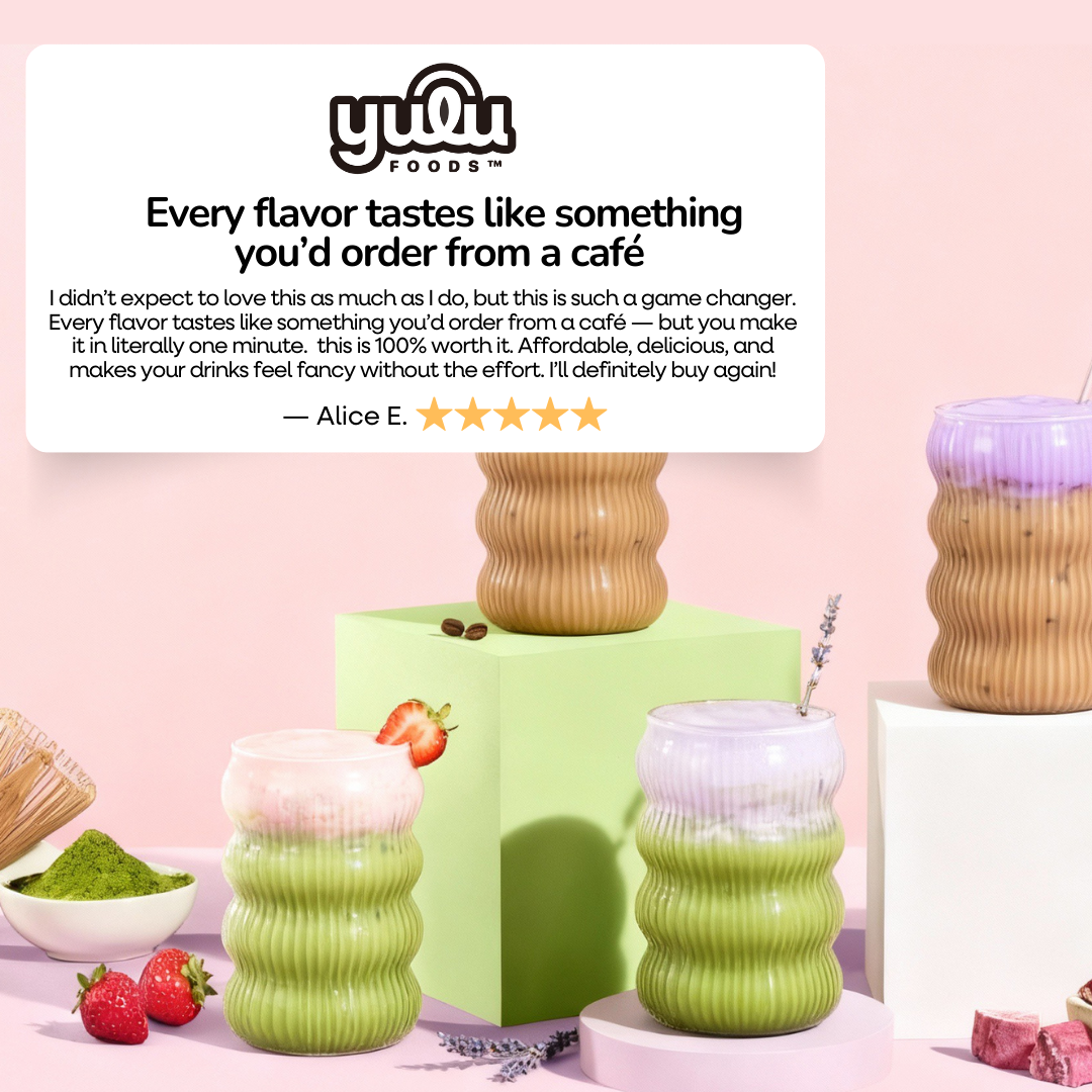 Instant Cold Foam Latte Kit - Matcha Latte w/ Lavender Foam 3 SETS