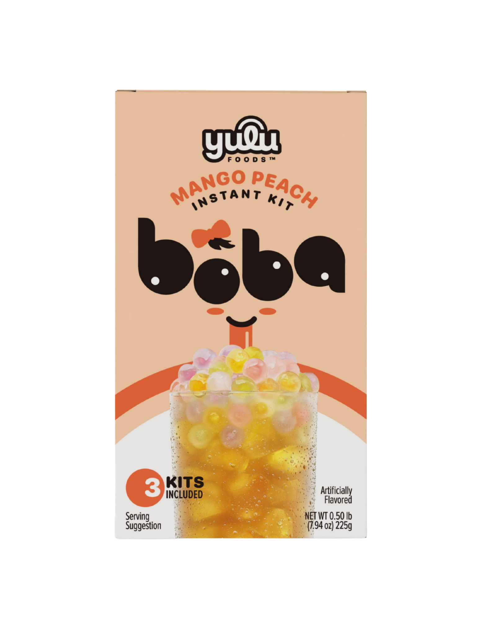 Mango Peach Instant Boba Kit 3 Drinks Set