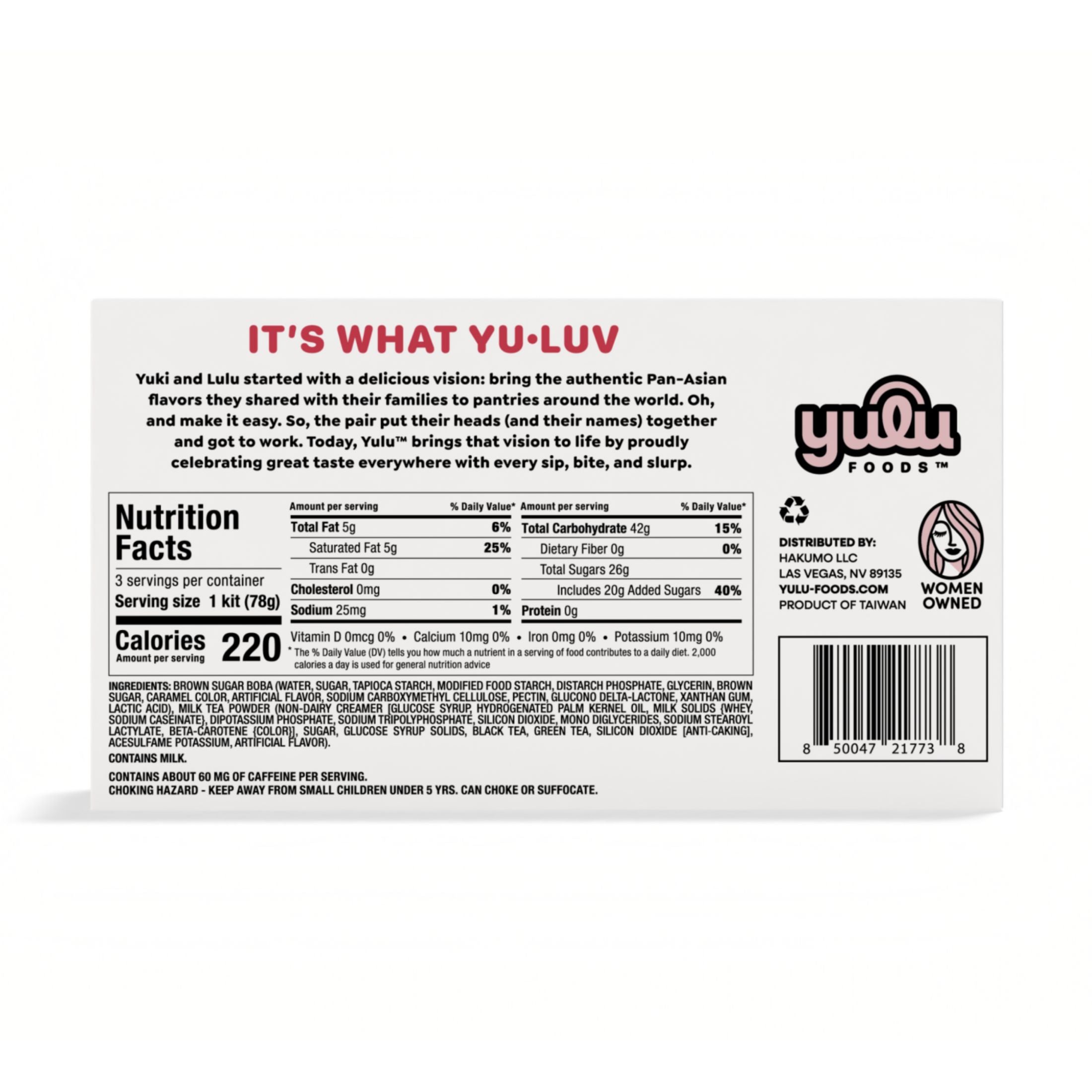 Classic Milk Tea Instant Boba Kit 3 Drinks Set