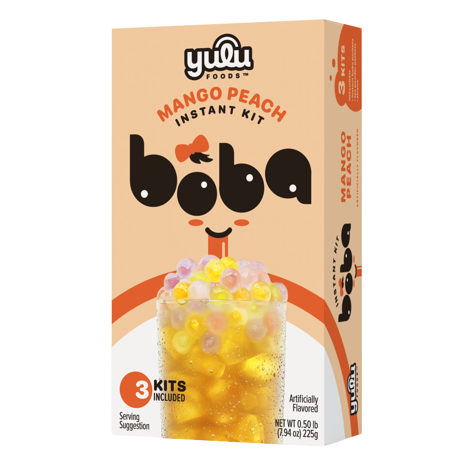 Mango Peach Instant Boba Kit 3 Drinks Set