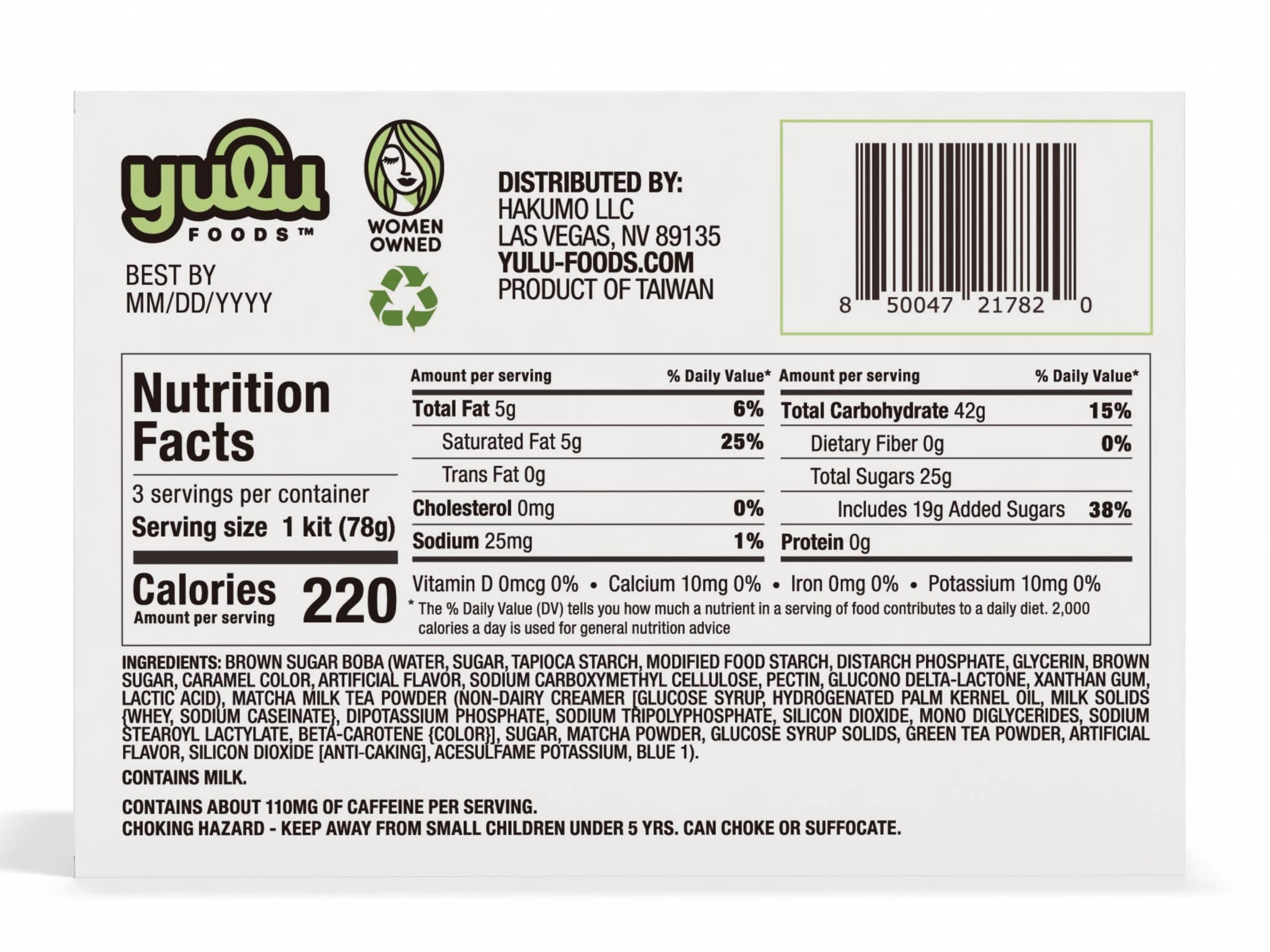 Matcha Milk Tea Kit - Short Box