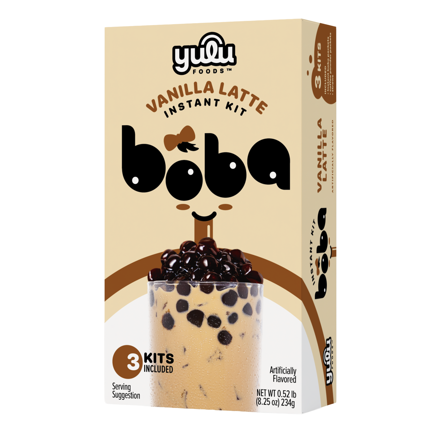 Vanilla Latte Instant Boba Kit 3 Drinks Set