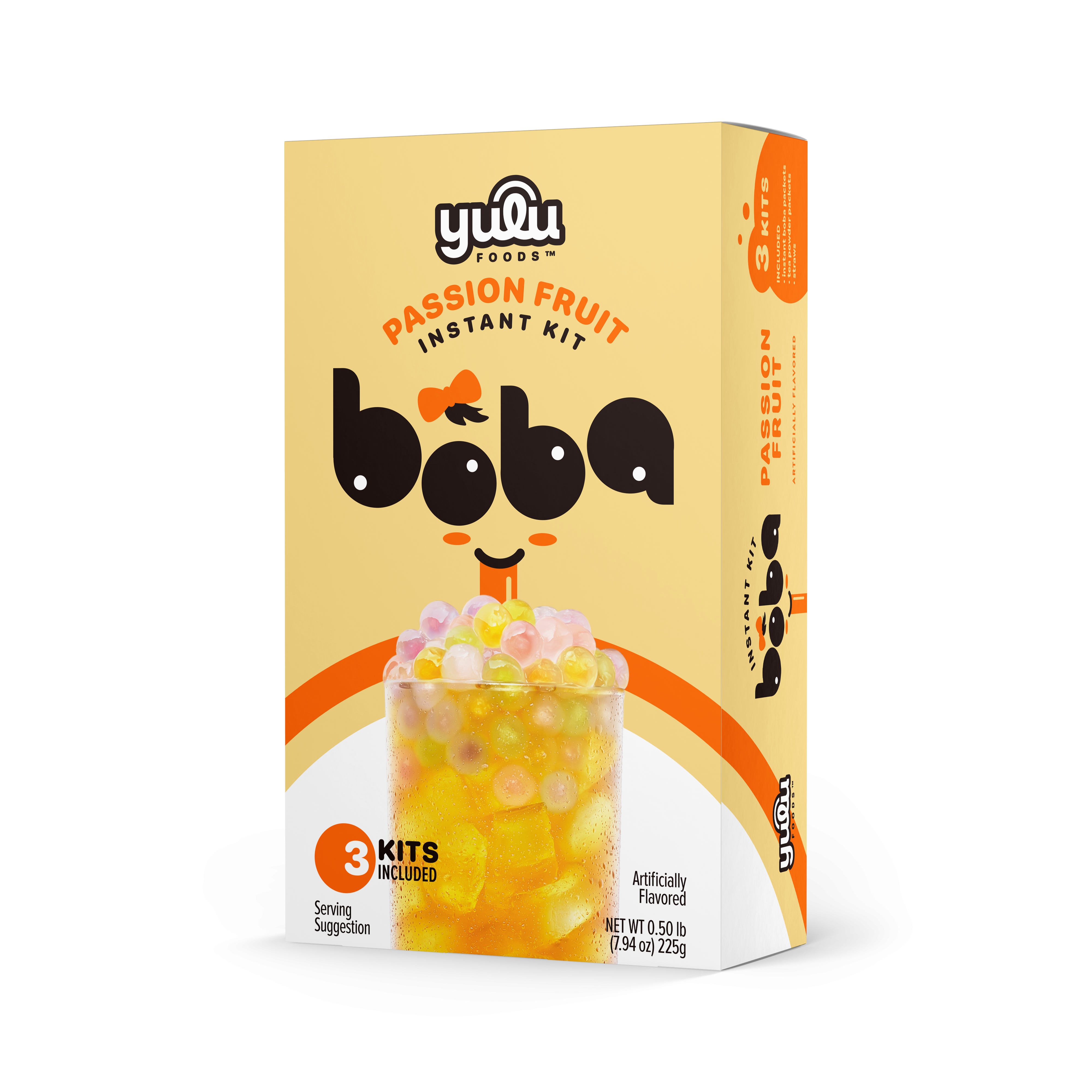 Passion Fruit Instant Boba Kit 3 Drinks Set