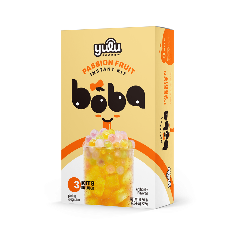 Bubbleology Passion Fruit Bubble Tea With Strawberry Popping Boba Pack
