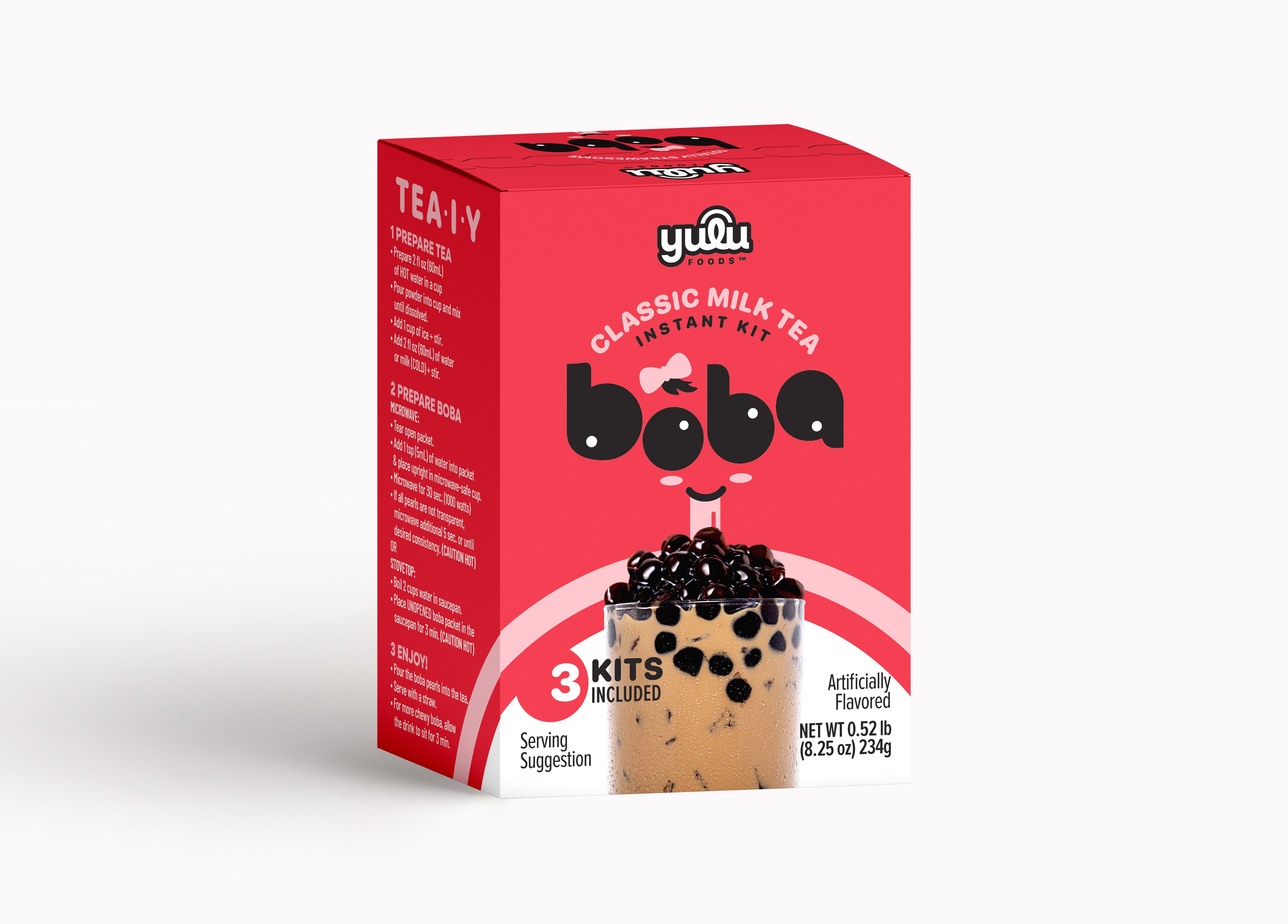Classic Milk Tea Instant Boba Kit 3 Drinks Set